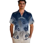 georgetown-hoyas-hawaiian-shirt-personalized-ombre-fronds-blue-best-selling.webp