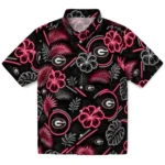 georgia-bulldogs-hawaiian-shirt-custom-neon-florals-black-best-selling.webp
