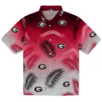 georgia-bulldogs-hawaiian-shirt-custom-ombre-fronds-red-best-selling.webp