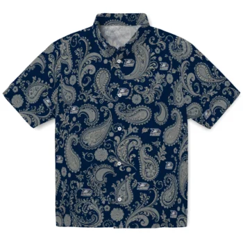 Georgia Southern Eagles Hawaiian Shirt - Paisley Print Blue