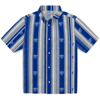 Georgia State Panthers Hawaiian Shirt - Distressed Stripes Blue White