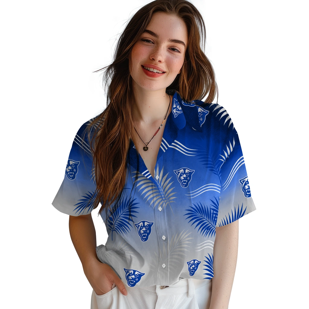 georgia-state-panthers-hawaiian-shirt-personalized-ombre-fronds-blue-latest-model.webp