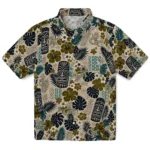 georgia-tech-yellow-jackets-hawaiian-shirt-personalized-tiki-masks-warm-beige-best-selling.webp