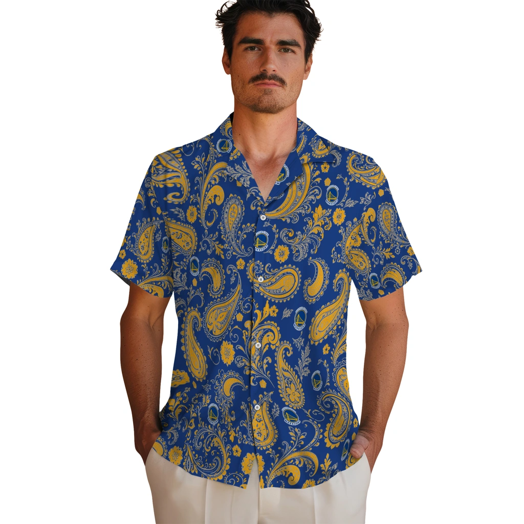 golden-state-warriors-hawaiian-shirt-personalized-paisley-print-blue-fashion-forward.webp