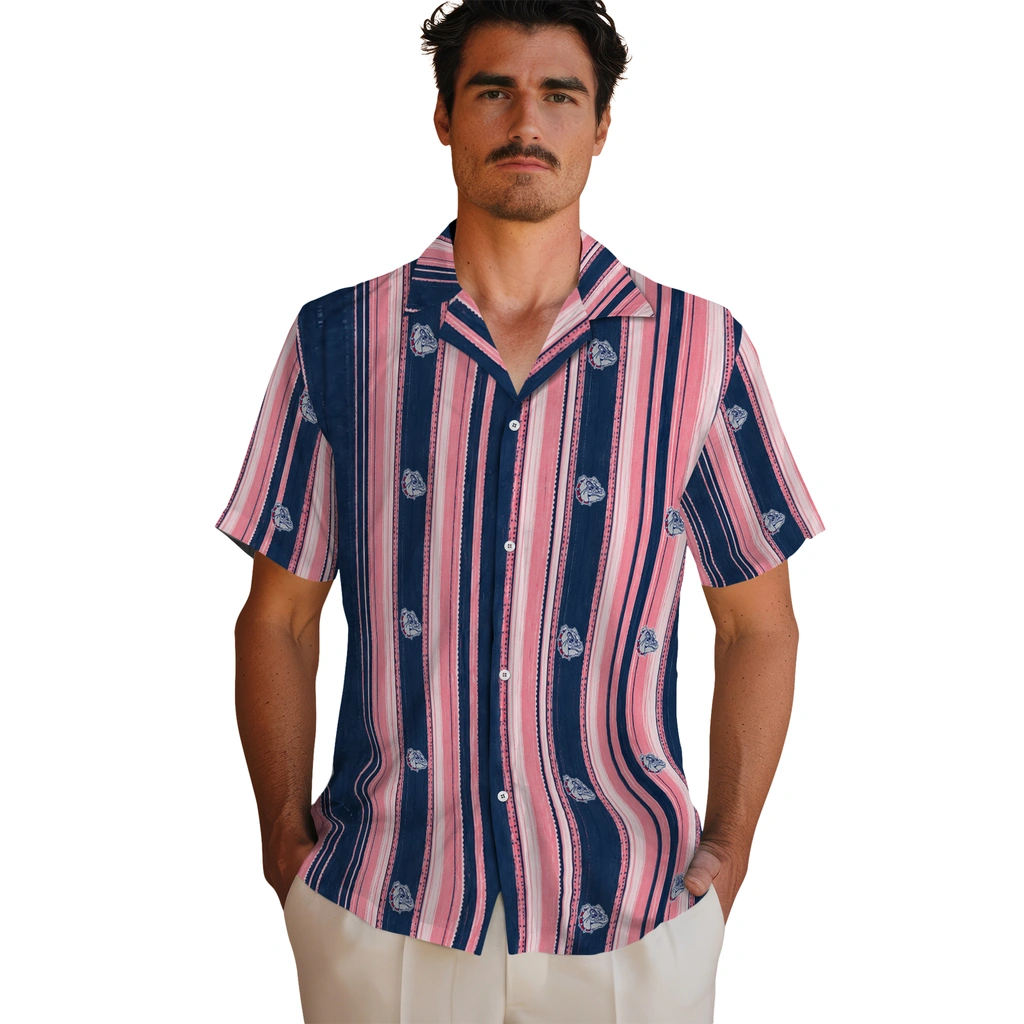 gonzaga-bulldogs-hawaiian-shirt-personalized-distressed-stripes-blue-red-fashion-forward.webp