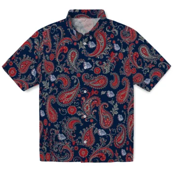 Gonzaga Bulldogs Hawaiian Shirt - Paisley Print Blue
