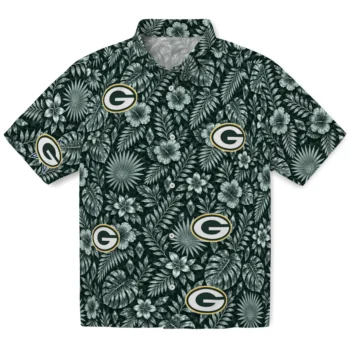 Green Bay Packers Hawaiian Shirt - Crystal Foliage Green