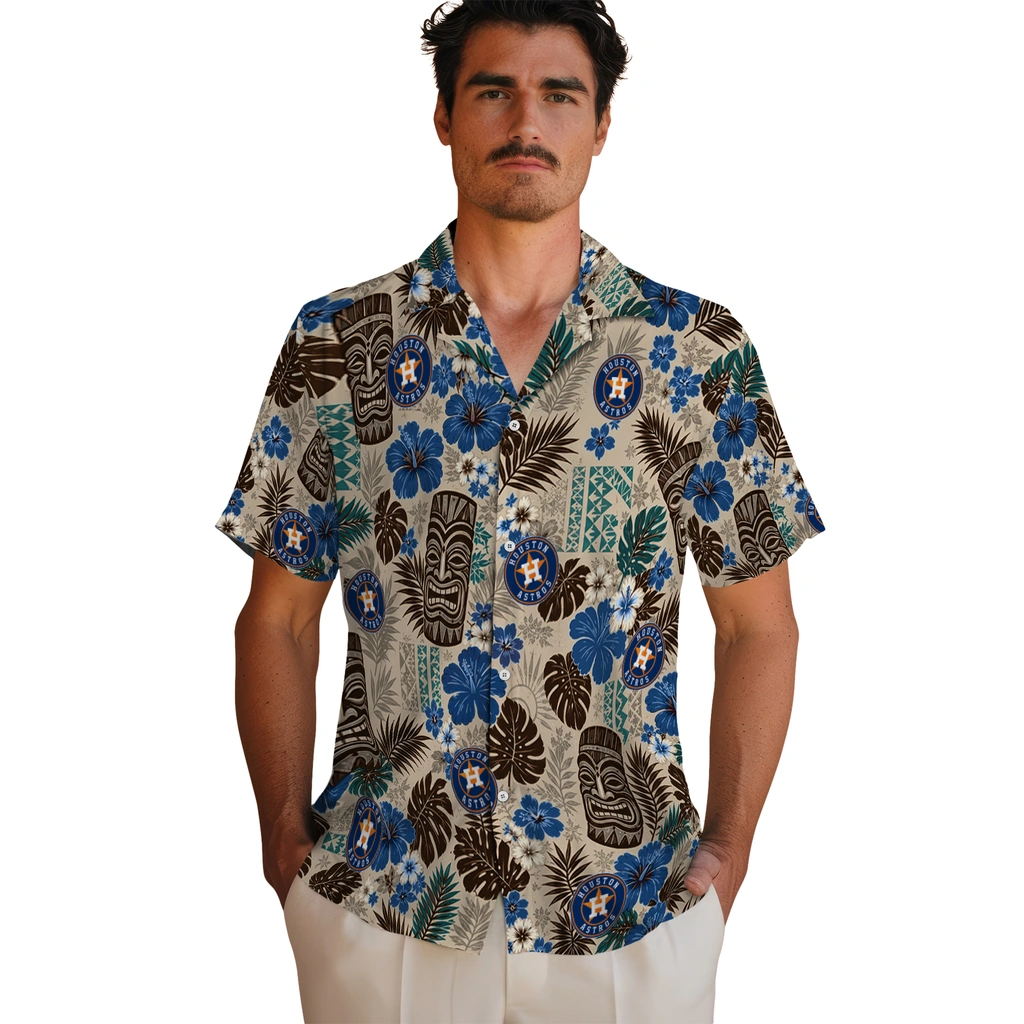 houston-astros-hawaiian-shirt-custom-tiki-masks-warm-beige-fashion-forward.webp