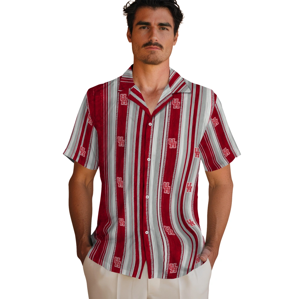 houston-cougars-hawaiian-shirt-customized-distressed-stripes-red-gray-fashion-forward.webp