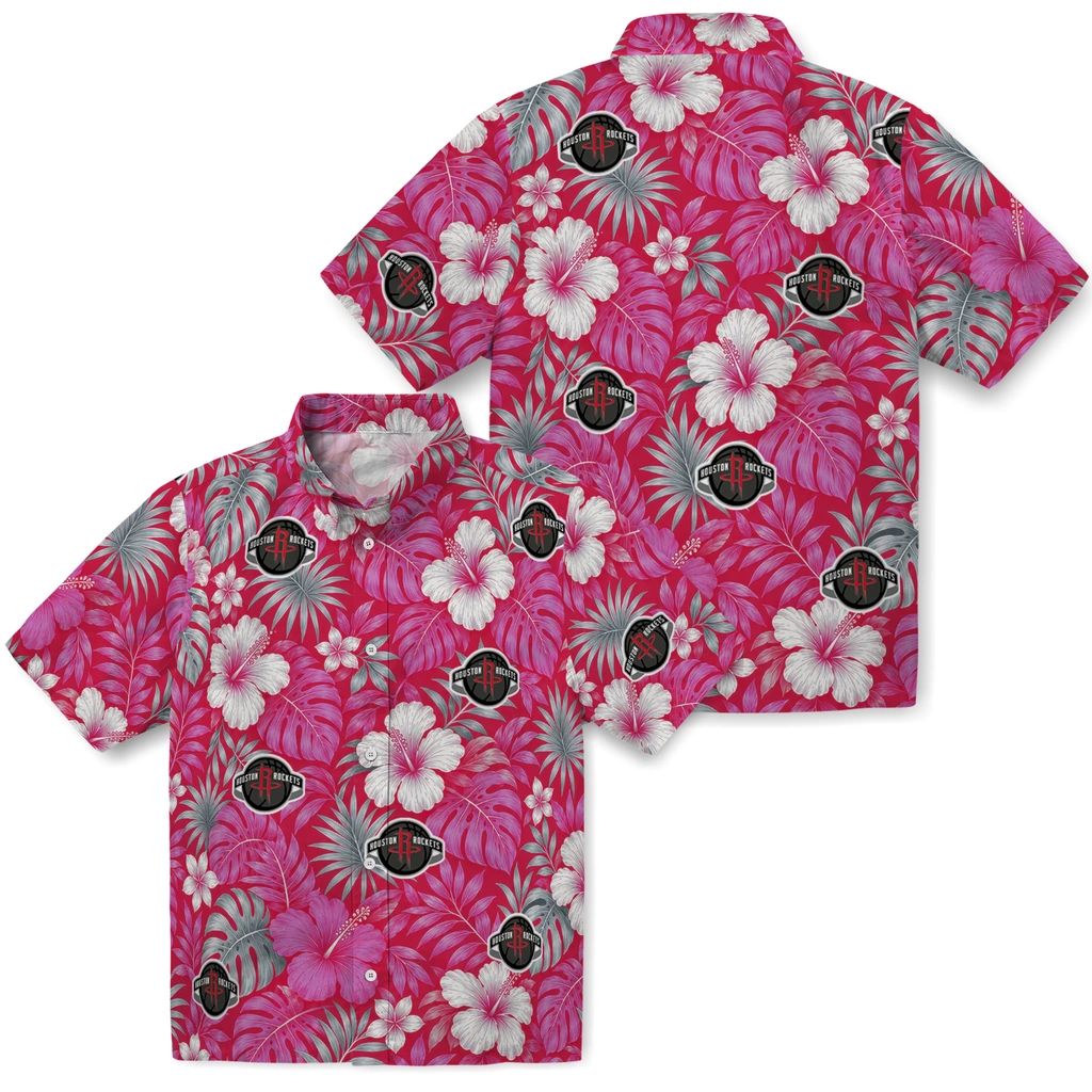 houston-rockets-hawaiian-shirt-personalized-hibiscus-monstera-red-high-quality.webp