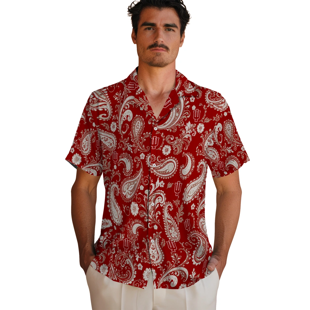 indiana-hoosiers-hawaiian-shirt-personalized-paisley-print-red-fashion-forward.webp