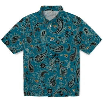 Jacksonville Jaguars Hawaiian Shirt - Paisley Print Teal
