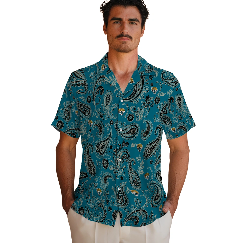jacksonville-jaguars-hawaiian-shirt-personalized-paisley-print-teal-fashion-forward.webp