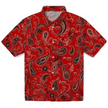 Jacksonville State Gamecocks Hawaiian Shirt - Paisley Print Red