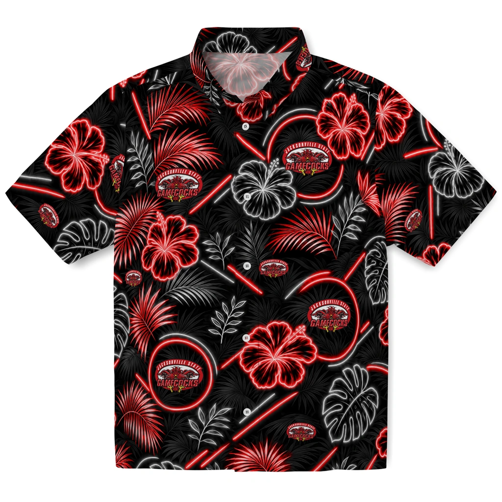 jacksonville-state-gamecocks-hawaiian-shirt-customized-neon-florals-black-best-selling.webp jacksonville state gamecocks hawaiian shirt customized neon florals black best selling