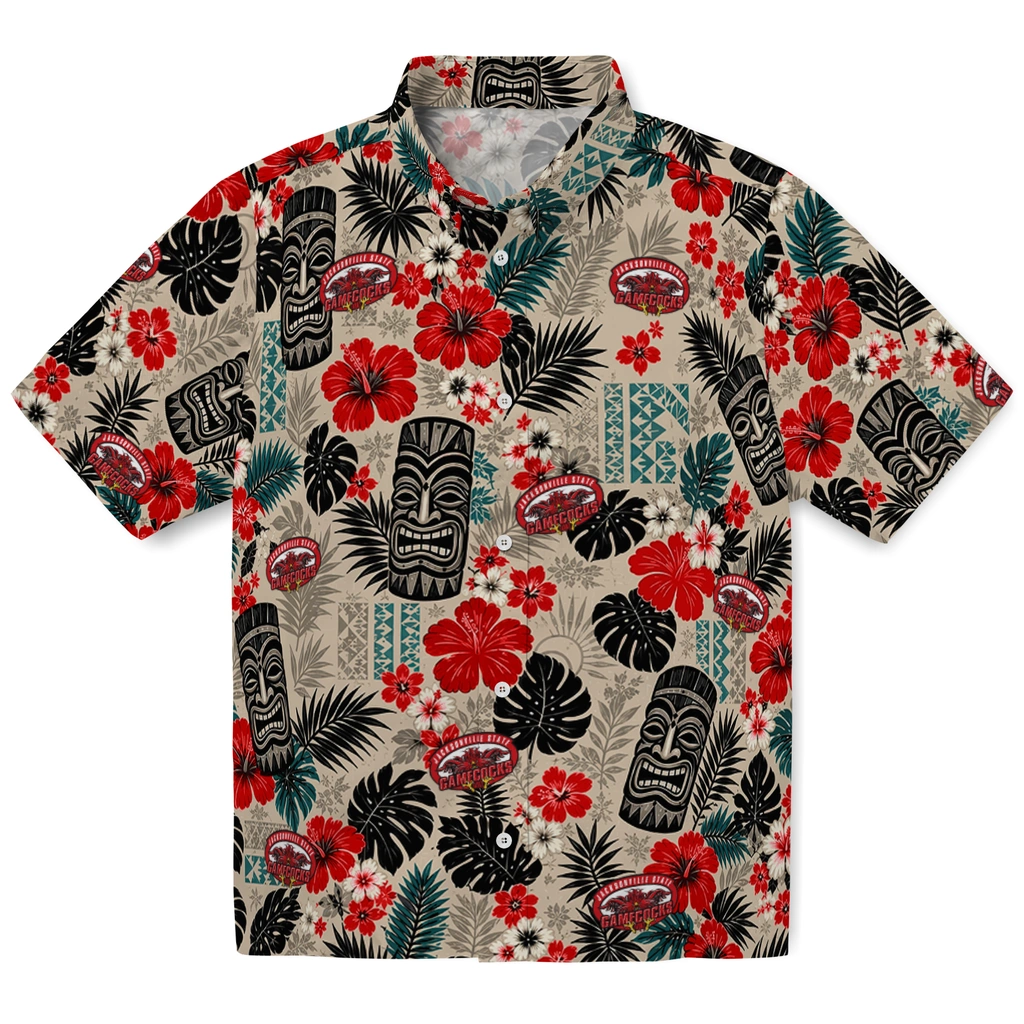 jacksonville-state-gamecocks-hawaiian-shirt-personalized-tiki-masks-warm-beige-best-selling.webp jacksonville state gamecocks hawaiian shirt personalized tiki masks warm beige best selling