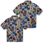 kansas-jayhawks-hawaiian-shirt-customized-tiki-masks-warm-beige-best-selling.webp