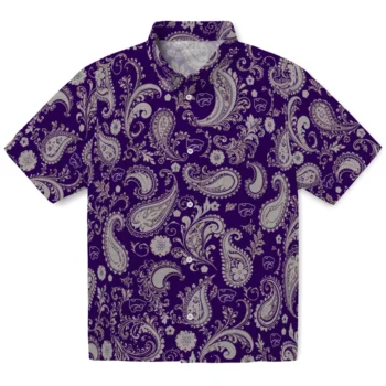 Kansas State Wildcats Hawaiian Shirt - Paisley Print Purple
