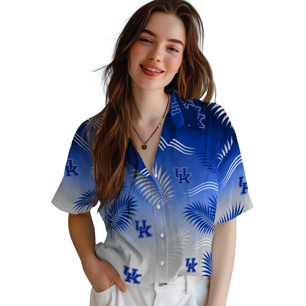 kentucky-wildcats-hawaiian-shirt-customized-ombre-fronds-blue-latest-model.webp