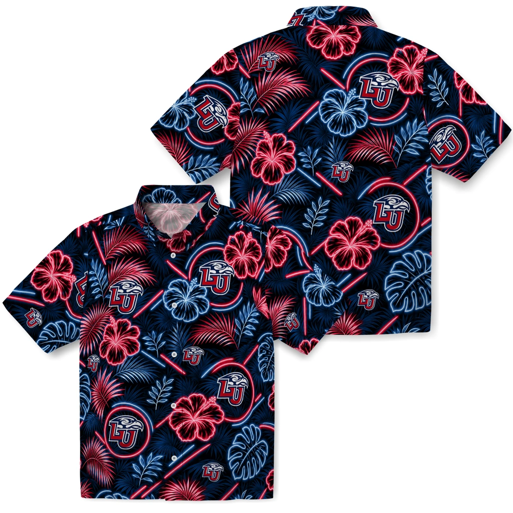liberty-flames-hawaiian-shirt-custom-neon-florals-black-high-quality.webp