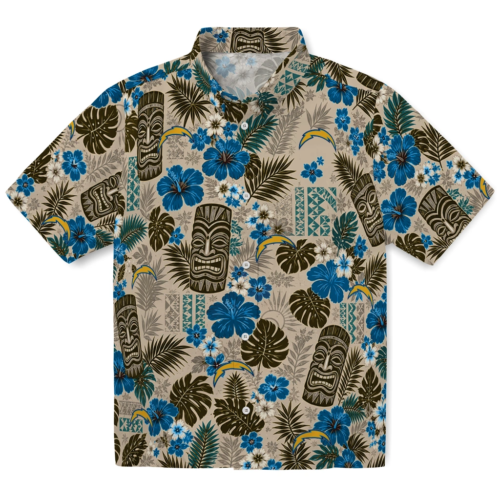 los-angeles-chargers-hawaiian-shirt-customized-tiki-masks-warm-beige-best-selling.webp los angeles chargers hawaiian shirt customized tiki masks warm beige best selling