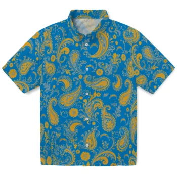 Los Angeles Chargers Hawaiian Shirt - Paisley Print Blue
