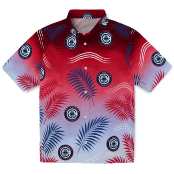 Los Angeles Clippers Hawaiian Shirt - Ombre Fronds Red