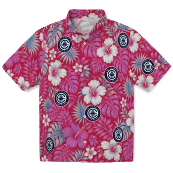 Los Angeles Clippers Hawaiian Shirt - Hibiscus Monstera Red