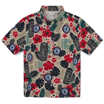 Los Angeles Clippers Hawaiian Shirt - Tiki Masks Warm Beige