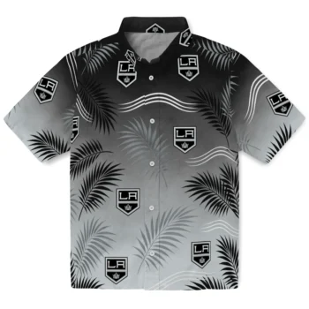 Los Angeles Kings Hawaiian Shirt - Ombre Fronds Black