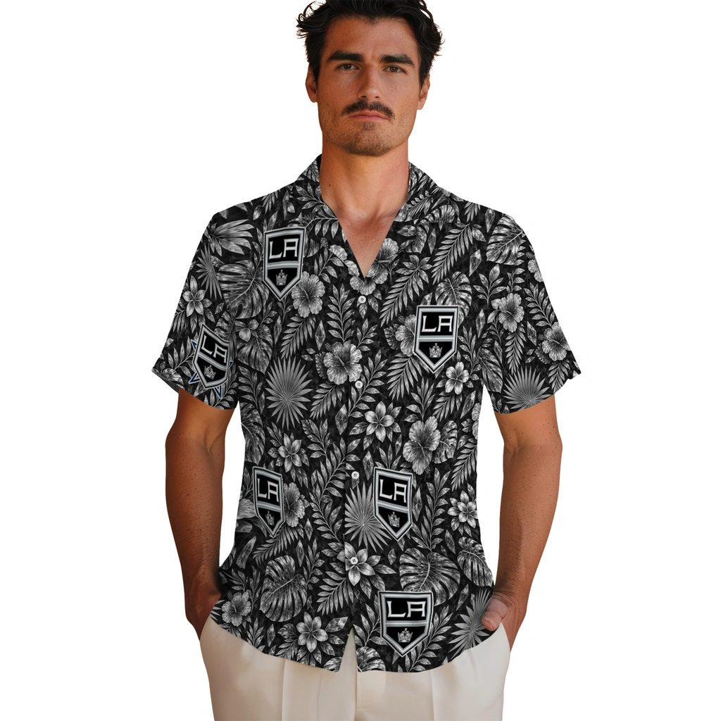los-angeles-kings-hawaiian-shirt-personalized-crystal-foliage-black-fashion-forward.webp