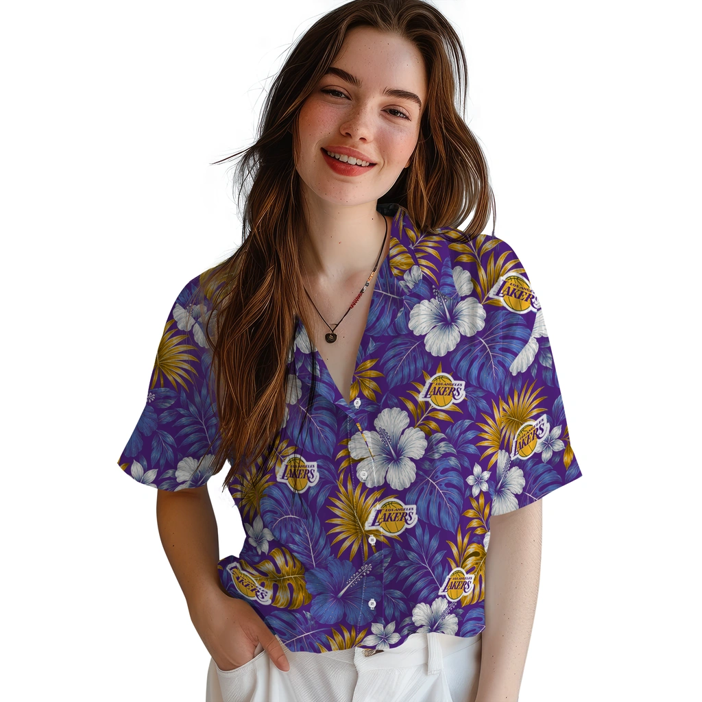 los-angeles-lakers-hawaiian-shirt-personalized-hibiscus-monstera-purple-latest-model.webp