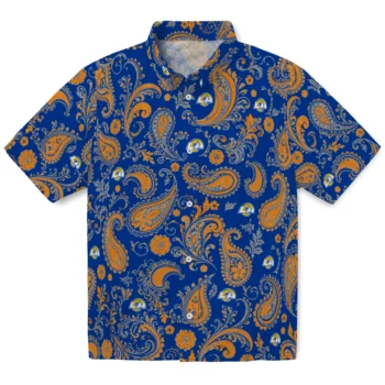 Los Angeles Rams Hawaiian Shirt - Paisley Print Blue