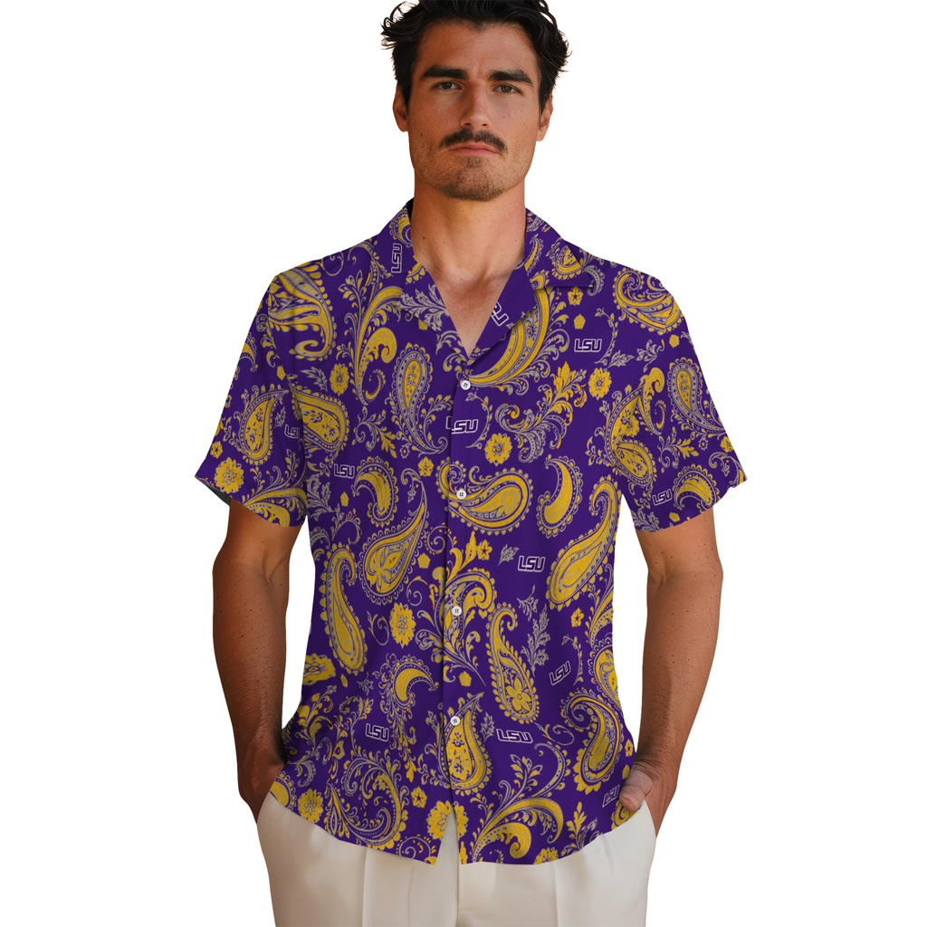 lsu-tigers-hawaiian-shirt-personalized-paisley-print-purple-fashion-forward.webp