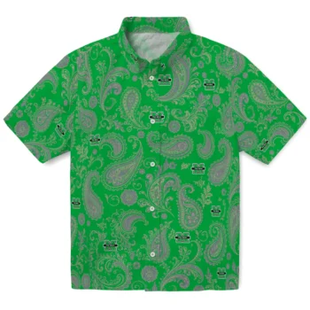 Marshall Thundering Herd Hawaiian Shirt - Paisley Print Green