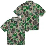 marshall-thundering-herd-hawaiian-shirt-personalized-tiki-masks-warm-beige-best-selling.webp
