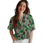 marshall-thundering-herd-hawaiian-shirt-personalized-tiki-masks-warm-beige-best-selling.webp