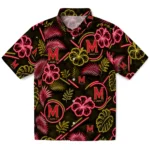 maryland-terrapins-hawaiian-shirt-personalized-neon-florals-black-best-selling.webp
