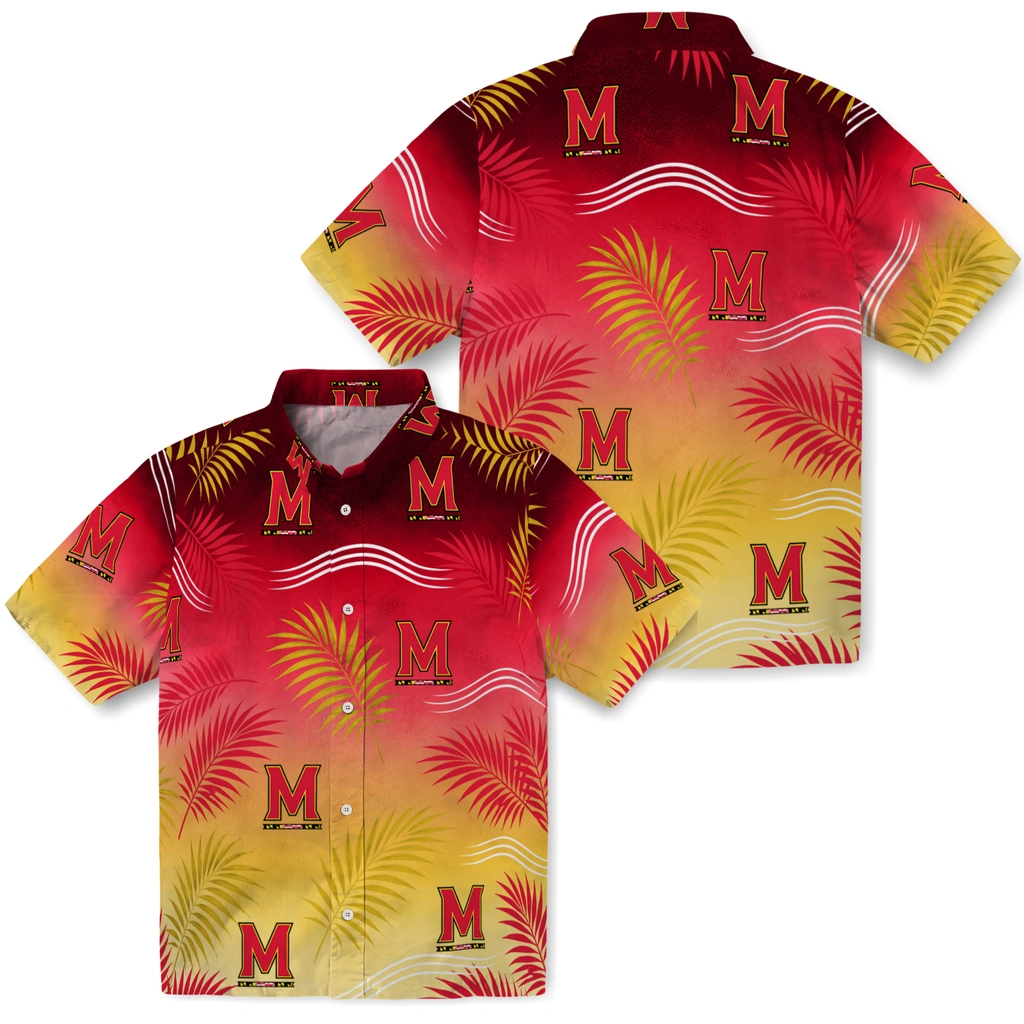 maryland-terrapins-hawaiian-shirt-personalized-ombre-fronds-red-high-quality.webp