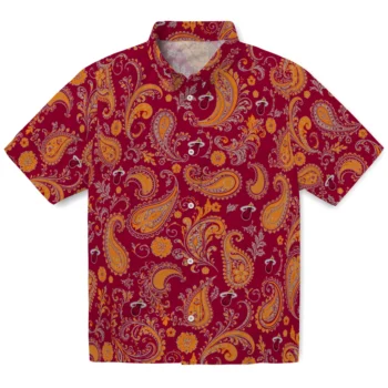 Miami Heat Hawaiian Shirt - Paisley Print Red