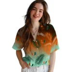 miami-hurricanes-hawaiian-shirt-personalized-ombre-fronds-orange-best-selling.webp