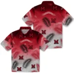 miami-redhawks-hawaiian-shirt-personalized-ombre-fronds-red-best-selling.webp