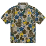 michigan-wolverines-hawaiian-shirt-personalized-tiki-masks-warm-beige-best-selling.webp