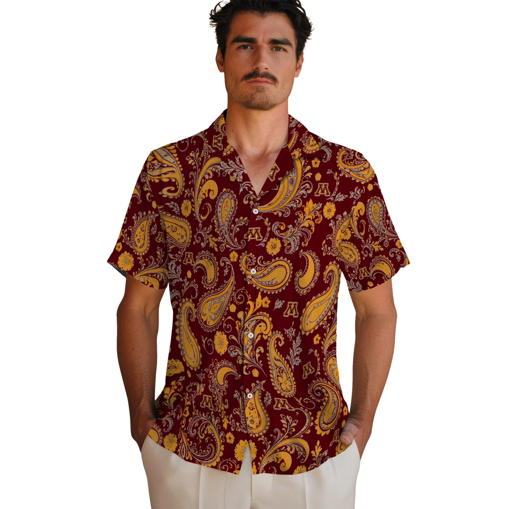 minnesota-golden-gophers-hawaiian-shirt-customized-paisley-print-maroon-fashion-forward.webp
