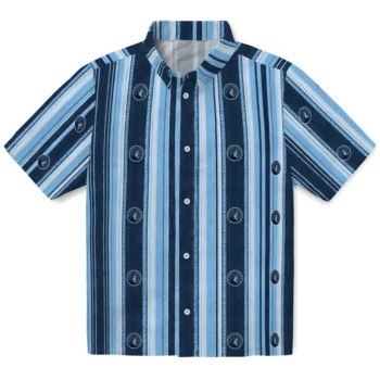 Minnesota Timberwolves Hawaiian Shirt - Distressed Stripes Midnight Blue