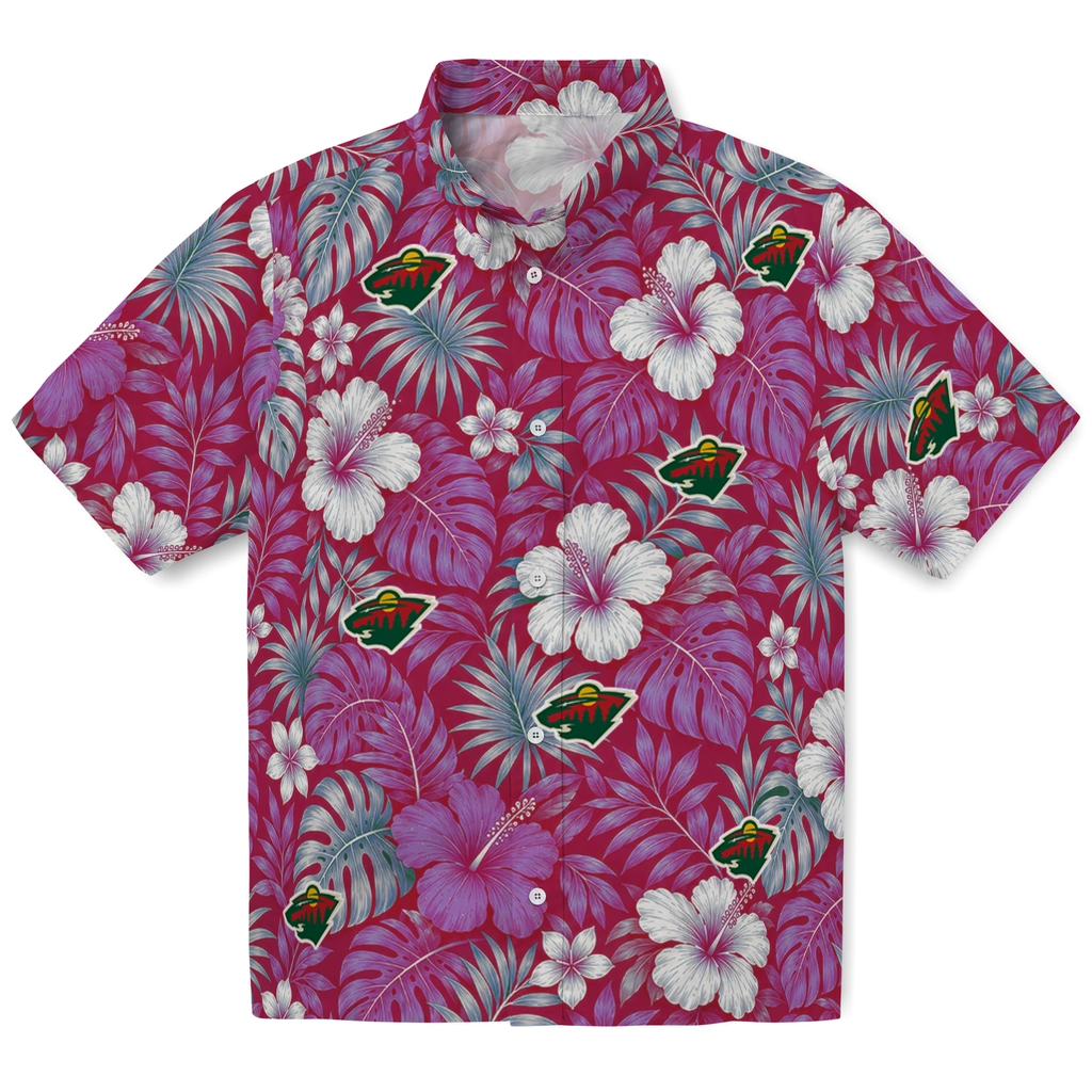 minnesota-wild-hawaiian-shirt-custom-hibiscus-monstera-red-best-selling.webp minnesota wild hawaiian shirt custom hibiscus monstera red best selling