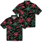 minnesota-wild-hawaiian-shirt-personalized-neon-florals-black-best-selling.webp