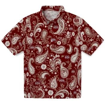 Mississippi State Bulldogs Hawaiian Shirt - Paisley Print Maroon