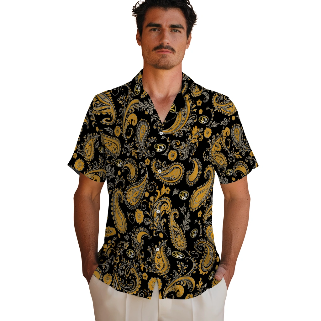 missouri-tigers-hawaiian-shirt-personalized-paisley-print-black-fashion-forward.webp