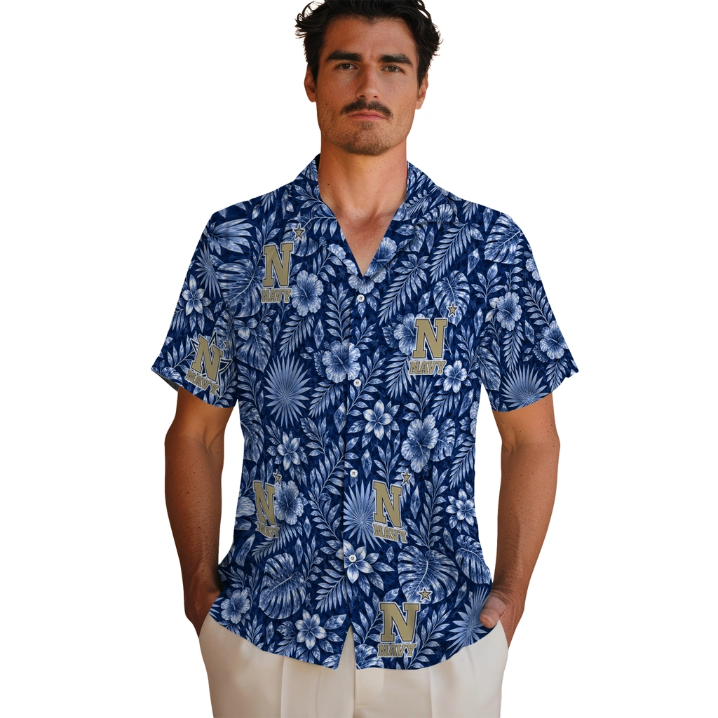 navy-midshipmen-hawaiian-shirt-custom-crystal-foliage-blue-fashion-forward.webp